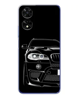 Чехол для TCL 505 с картинкой «Темный силуэт BMW»