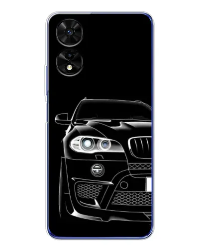 Чехол для TCL 505 с картинкой «Темный силуэт BMW»
