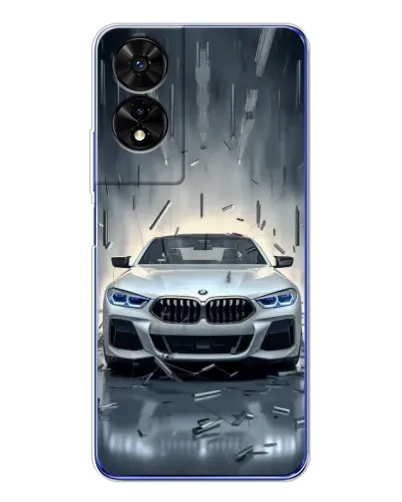 Чехол для TCL 505 с картинкой «BMW в свете фар»