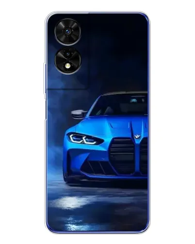 Чехол для TCL 505 с картинкой «Голубая BMW M4»