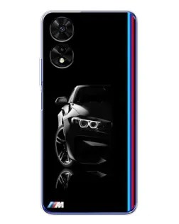 Чехол для TCL 505 с картинкой «Силуэт BMW в темноте»
