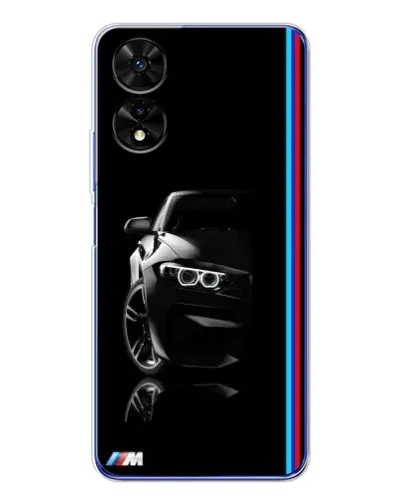 Чехол для TCL 505 с картинкой «Силуэт BMW в темноте»
