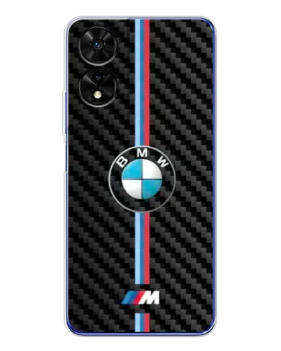 Чехол для TCL 505 с картинкой «Эмблема BMW и карбон»