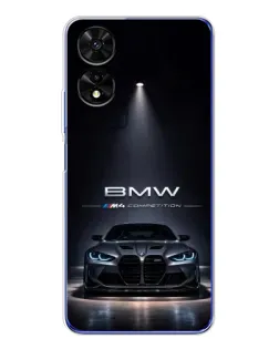 Чехол для TCL 505 с картинкой «BMW сквозь ночной город»