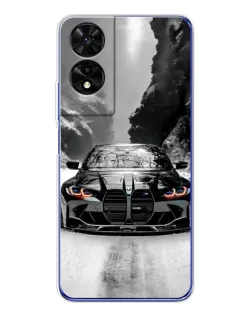Чехол для TCL 505 с картинкой «BMW — акварельный дрифт»