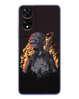 Чохол для TCL 505 з картинкою «PUBG — вогняний силует»