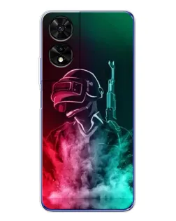 Чохол для TCL 505 з картинкою «PUBG — вогняний воїн»