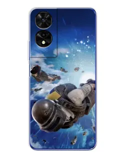 Чохол для TCL 505 з картинкою «Десант PUBG — стрибок»