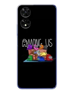 Чехол для TCL 505 с картинкой «Логотип Among Us»