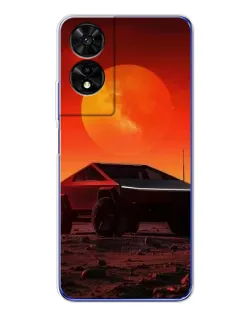 Чохол для TCL 505 з картинкою «Cybertruck на Марсі»