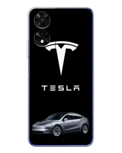 Чохол для TCL 505 з картинкою «Tesla Model Y»