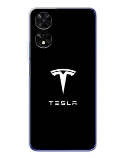 Чохол для TCL 505 з картинкою «Tesla White Logo»