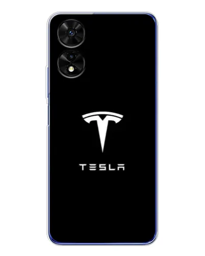 Чехол для TCL 505 с картинкой «Tesla White Logo»