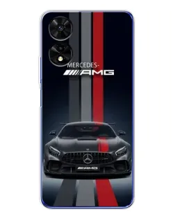 Чехол для TCL 505 с картинкой «Mercedes — белый карбон»