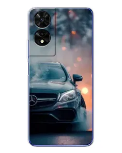 Чехол для TCL 505 с картинкой «Mercedes — ночной город»