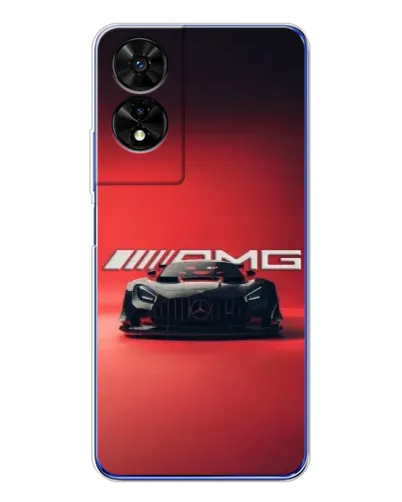 Чехол для TCL 505 с картинкой «Mercedes AMG — красная линия»