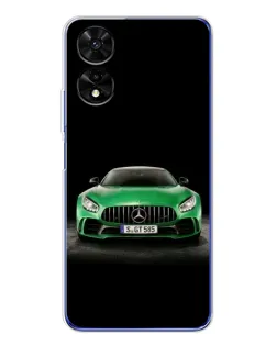 Чехол для TCL 505 с картинкой «Mercedes — неоновый лого»