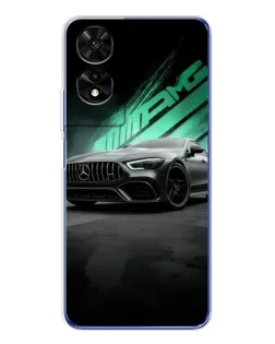 Чехол для TCL 505 с картинкой «Темный Mercedes AMG»