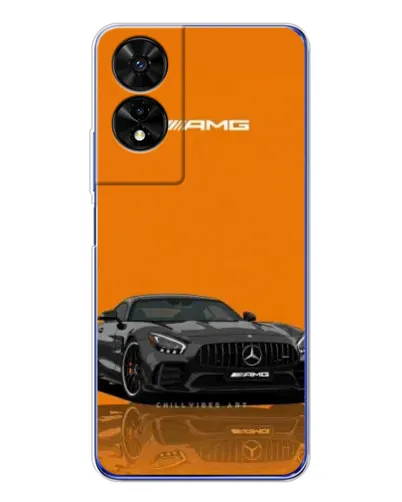 Чехол для TCL 505 с картинкой «Оранжевый Mercedes AMG»