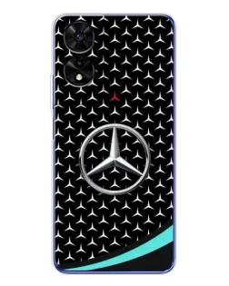 Чехол для TCL 505 с картинкой «Mercedes — бирюзовый акцент»