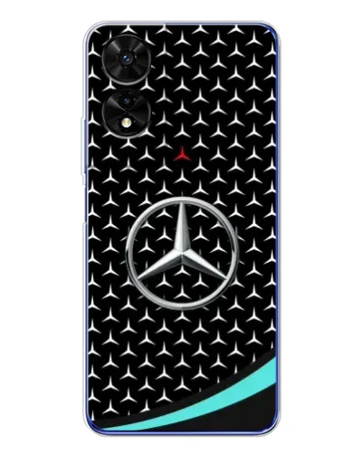 Чехол для TCL 505 с картинкой «Mercedes — бирюзовый акцент»