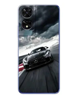 Чехол для TCL 505 с картинкой «Гоночный Mercedes AMG»