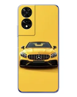 Чехол для TCL 505 с картинкой «Желтый Mercedes GT»