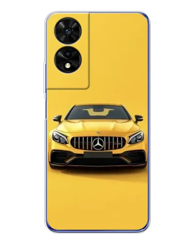 Чехол для TCL 505 с картинкой «Желтый Mercedes GT»