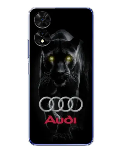Чехол для TCL 505 с картинкой «Пантера и Audi» Чехол для TCL 505 с картинкой «Пантера и Audi»