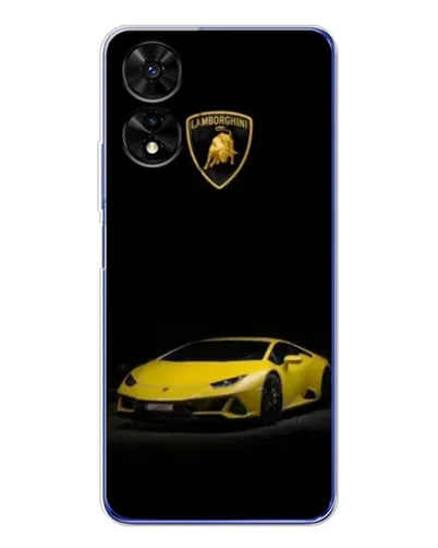 Чохол для TCL 505 з картинкою «Lamborghini жовтий акцент»
