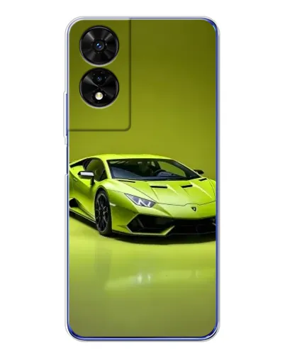 Чохол для TCL 505 з картинкою «Салатовий Lamborghini Huracan»