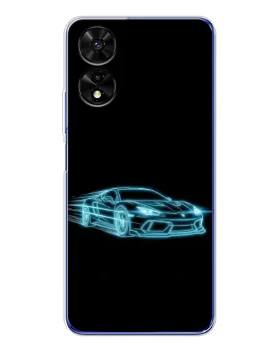 Чохол для TCL 505 з картинкою «Неоновий контур Lamborghini»
