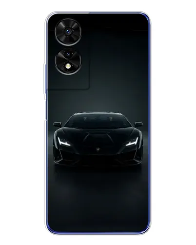 Чохол для TCL 505 з картинкою «Чорний Lamborghini Aventador»