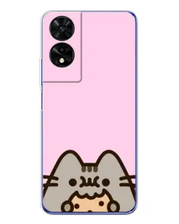 Чехол для TCL 505 с картинкой «Pusheen и печенье»