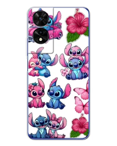 Чохол для TCL 505 з картинкою «Стікери Stitch та Angel»