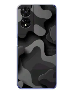 Чехол для TCL 505 с картинкой «Темный абстрактный камуфляж»
