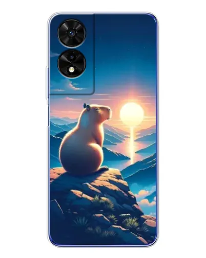 Чехол для TCL 505 с картинкой «Закат солнца с капибарой» Чехол для TCL 505 с картинкой «Закат солнца с капибарой»