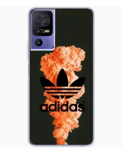 Чехол для TCL 605 с картинкой «Оранжевый дым Adidas»