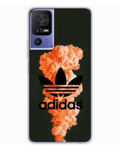 Чехол для TCL 605 с картинкой «Оранжевый дым Adidas»