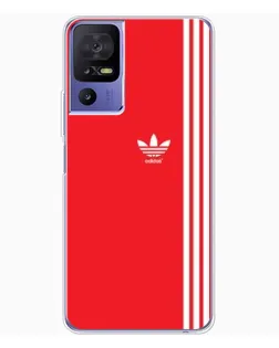 Чехол для TCL 605 с картинкой «Красный минимализм Adidas»
