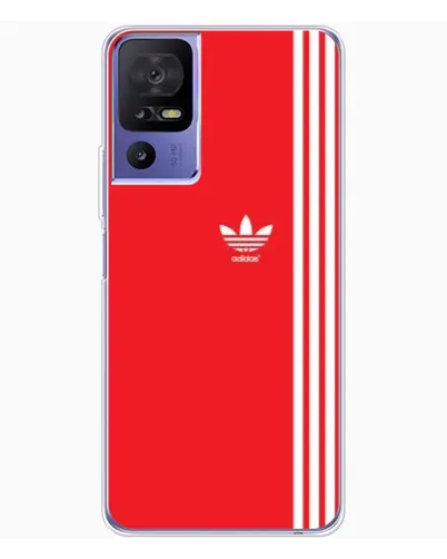 Чехол для TCL 605 с картинкой «Красный минимализм Adidas»