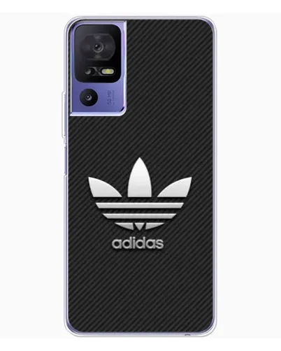 Чехол для TCL 605 с картинкой «Adidas Карбоновая текстура»