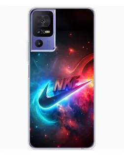 Чехол для TCL 605 с картинкой «Огненный логотип Nike»