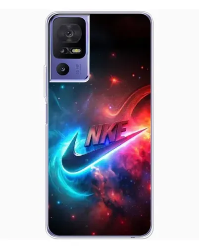 Чехол для TCL 605 с картинкой «Огненный логотип Nike»