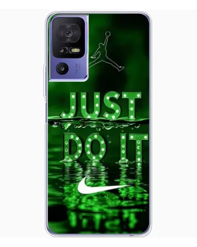 Чехол для TCL 605 с картинкой «Зеленый неоновый Nike»