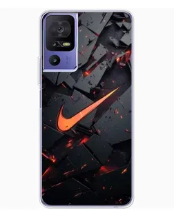 Чехол для TCL 605 с картинкой «Nike — эффект разломов»
