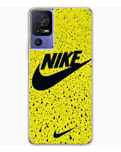 Чехол для TCL 605 с картинкой «Желтый текстурный Nike»