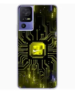 Чехол для TCL 605 с картинкой «Nike — золотая искра»