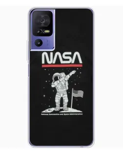 Чехол для TCL 605 с картинкой «NASA — шагаем по Луне»