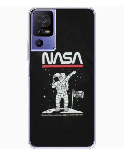 Чехол для TCL 605 с картинкой «NASA — шагаем по Луне»
